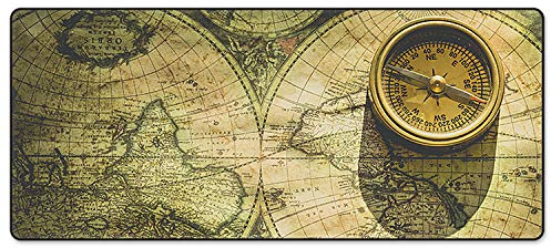 FORRICA Tapis de Souris Gaming Surdimensionné 900 x 400 mm Grands Gaming Mousepad Imperméable Antidérapant Surface Tapis de Souris pour Ordinateur Bureau Gamer Carte du Monde