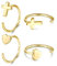 CHIC & ARTSY Huggie 18K Gold plattiert 925 Sterling Silber Kreuz Herz Hug Hoops Ohrringe für Frauen Tiny Open Hoop Set 2 Paare