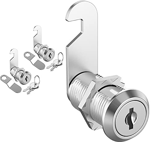 inBovoga 2 Pack Cabinet Locks, 1-1/8 Cam Lock Keyed Alike, Mailbox Lock Secure Drawer Mailbox Tool Box RV Storage Door, Zinc Alloy