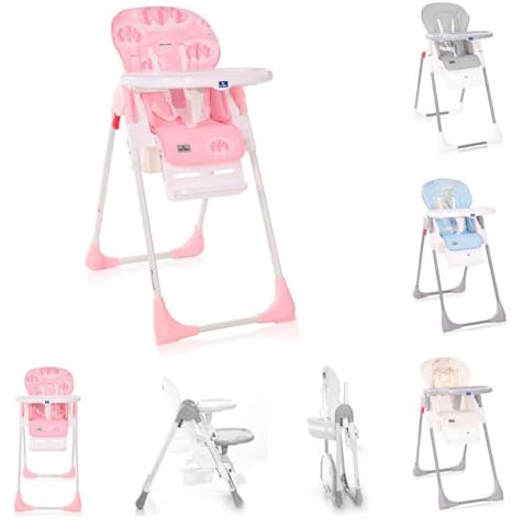 Cryspi Lorelli Hochstuhl, verstellbar, skalierbar, Rosa