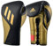 adidas Tilt 350 Pro with Lace Closure - with New Tilt Technology - for Men, Women, Unisex - Sustainable Vegan Leather Boxing. Kickboxing, MMA Training Gloves - (Met Black/Gold, 14oz)