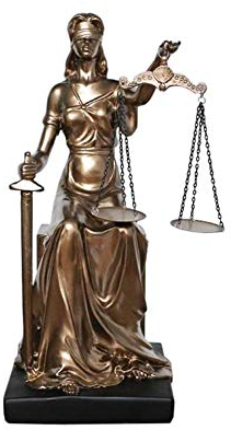 YTOOZ Statue der Justitia, Themis, Blinde Justitia, Statue der Gerechtigkeit, bronzefarbene Skulptur, römische Götter, Anwalt, Dekoration, Geschenk