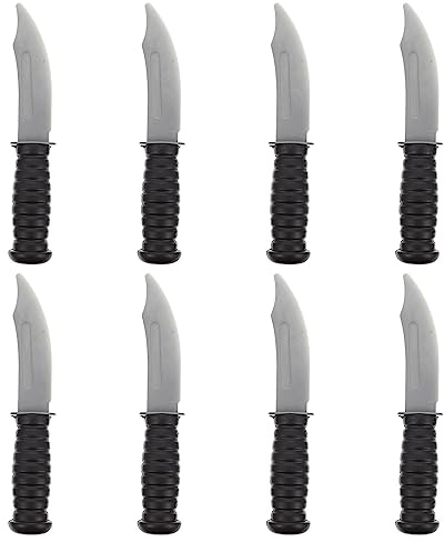 ibasenice 8 Pièces Jouet Imitation Couteau Faux Accessoire Blagues du Poisson D'avril Couteau Rétractable en Plastique Robe Pirate- Accessoires Jouet en Plastique Gadgets PVC Goûter