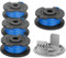 Mumaxun Bobine de fil de rechange RAC124 de 1,6 mm compatible avec Ryobi ONE+ 18 V, 24 V, 40 V, RLT2925, RLT1825, RLT1825Li, RLT1825LL13, RLT1825M13, OLT1832 (4 bobines + 1 capuchon)