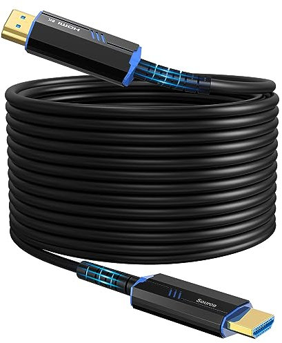 8K fibra ottica HDMI 2.1 cavo 50Feet/15m, 8K@60hz, 4K@120hz, 48Gbps ultra alta velocità