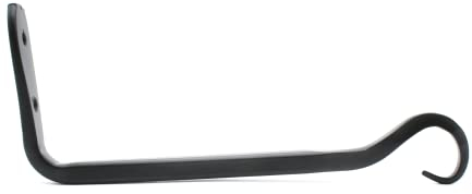 DOJA Barcelona | Hängende Pflanzenhalterung Einfach | 2 Stück Aufhängehaken | 200 x 70 mm | Wandhaken für Pflanzen | Halterung für Blumenampel, Gartendekoration, Laternen, Vogelkäfige etc.