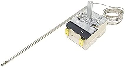 RECAMBIOS DREYMA Termostato Regulable Horno Eléctrico Terminales Compatible con Fagor Edesa Aspes C08D000A1 81380716 Capilar 1130Mm Rango 67-277°C Eje 16Mm Bulbo 1M Repuesto Universal