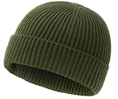 Zylioo Docker-Cap XXL Docker Mütze Für Großen Kopf Strickmütze Seemannsmütze Übergroße Hafenmütze Brimless Trawler Beanie Mütze Watch Cap
