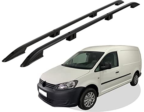 RC Royal Class Dachreling aus Aluminium eloxiert passend für VW Caddy 3 Maxi ab 2010 bis 2020 passgenau in Schwarz mit Allgemeiner Betriebserlaubnis (ABE)
