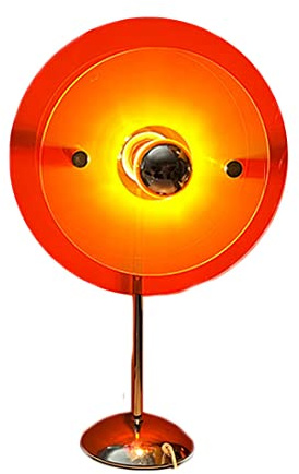 Lampe de Table Vintage Lampe de Chevet projecteur projecteur Base en métal Simple E27 Lampes de Chevet pour Salon Chambre Fond Mur lumières de Couleur pour Prendre des Photos (Orange)