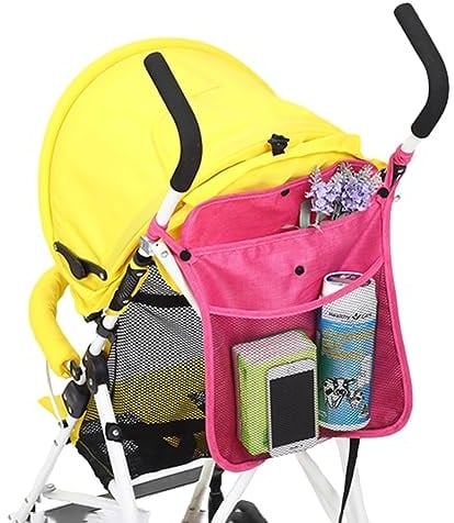 König Design Universal Kinderwagen Einkaufsnetz Organizer Baby Tasche Buggy Kinderwagennetz, Farbe:Rot