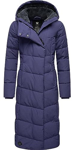 Ragwear Damen atmungsaktiver Wintermantel warmer wasserdichter Steppmantel lang mit Kapuze Pavla Long Intl Lilac23 Gr. 3XL