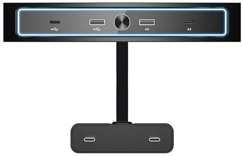 EEK USB Hub-Retractable Cable Adapter for Tesla Model 3/Y Docking Station of Center Console for Tesla Accessories