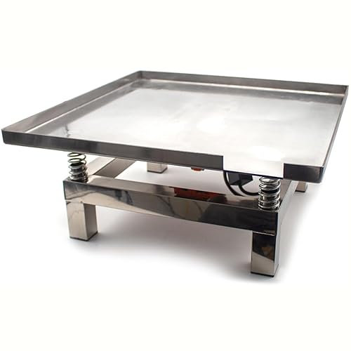 Mini Table Vibrante en Béton Banc d'essai de Vibration Bloc d'essai Plate-Forme de Vibration Table Vibrante électrique en Acier Inoxydable Vibrateur à Plaque Plate 3000 TR/Min, 35