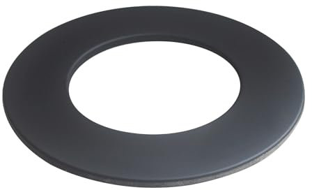 Embellecedor tubo salida humos caldera horno inox negro collar rosetón chimenea tubería roseta estufa pellet pared conductos (150mm Diámetro Interior)