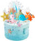 11Pcs Ocean Animal Cake Toppers,3D Ocean Theme Cake Decoration Include Hippocampus Whale Clownfish Animal Cake Toppers,for Kids Under the Sea Ocean Sea World Theme Birthday Baby Shower Party Supplies