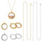 UNICRAFTALE 2Ensemble 2 Couleurs Collier Médaillon Cadre à Mémoire Médaillons Flottants Rondes Acier Inoxydable Collier Doré avec Breloques Photo en Verre pour Bijoux Cadeaux Commémoratifs