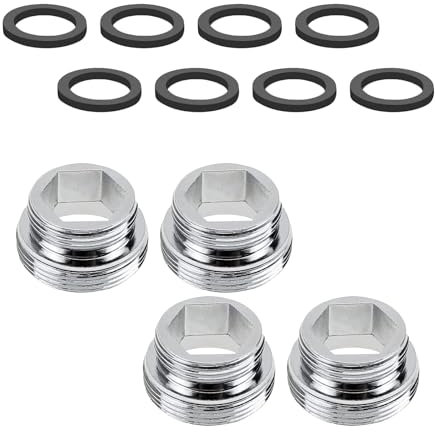 YOUZMY 4 Stück Wasserhahn Adapter M18 auf M22 Küchenarmaturen Außengewinde Adapter Steckverbinder für Wasserfilter, Küchenarmaturen, Schläuche Adapter(M18 auf M22)