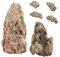 JINGHANGER Aquarium Steine Drachenstein Set 6 Stück Natur Aquarium Steine Verschiedene Größen Aquascaping Gestein für Tank Felsen Dekoration
