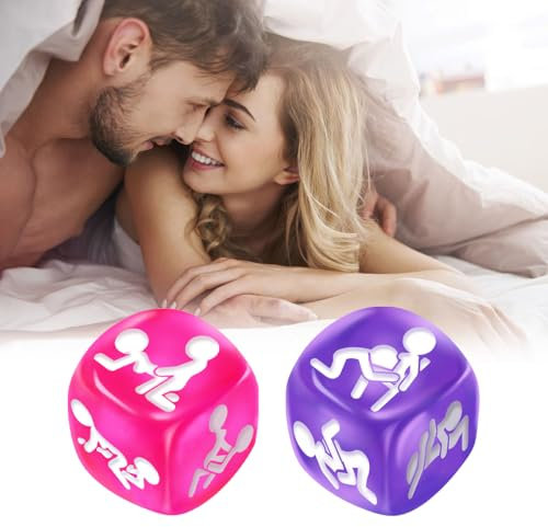 2-teiliges Würfelspiel-Set, Sexstellungen für Paare, Erotikwürfel Sexstellungen Lehrbuch für Paare, Würfelspiel Humorspiel Paar Partyspiele Schlafzimmer Geschenk für Paar Erwachsene Sex Liebhaber