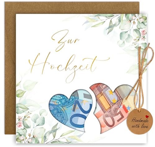 Luckeey Hochzeitskarte Geldgeschenk Verpackung, Hochzeitsgeschenke für Brautpaar, Originelle Geldgeschenk Karte Hochzeit, Geldgeschenk Hochzeit Personalisiert