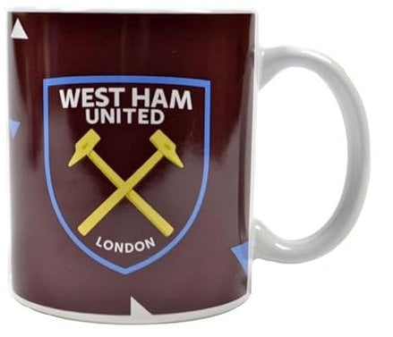 West Ham United FC Particle Mug (One Size) (Claret Red/White)