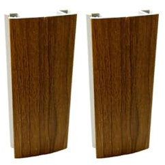 AERREGI KIT 2 MULTI ANGOLI PER ZOCCOLO IN VARI COLORI H10, H12 E H15 | CONNETTORE PER ZOCCOLINO CUCINA | MADE IN ITALY (Noce Scuro, H12 cm)