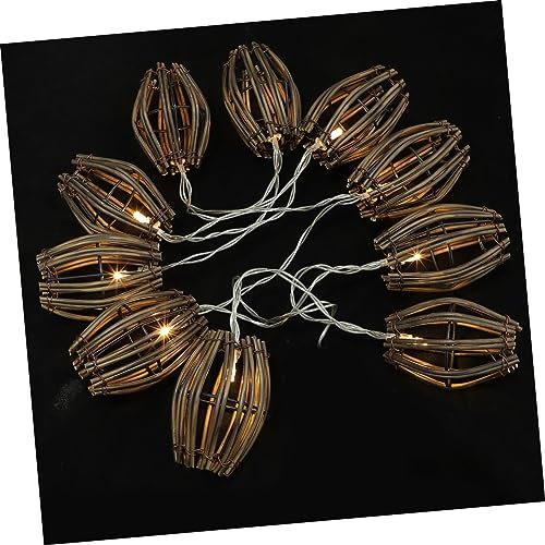 ABOOFAN 20 Stk Laternenpfahl Weihnachts-hängelicht Garten Nacht Braunes Hängendes Lichtdekor Netzlichter Bequeme Lampe Festival-hängedekoration Baumband Baumgirlande Bergrattan