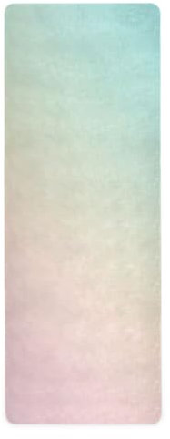 Tapis de yoga fin Mojito rose pâle et bleu pour femme imprimé, caoutchouc naturel antidérapant, tapis de yoga tapete para ejercicio 180,3 x 66 cm