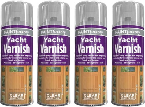 DIOXSTAR All Purpose Yacht Varnish, Fast-Drying Formula, Durable, Glossy Finish, UV Protection, Long-Lasting Performance, Both Indoors and Outdoors, (4 PCS)