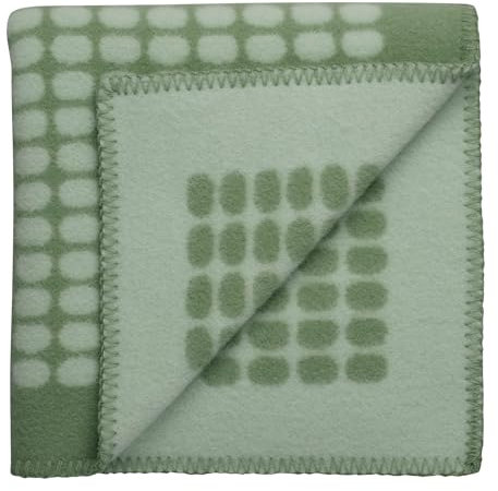 RØROS TWEED - Palette Mini - Halbe Wolldecke aus norwegischer Lammwolle - Design von Skogstad & Wærnes - Deckenmaße: 100 x 135 cm (6252-M Sage, 100 x 135 cm)