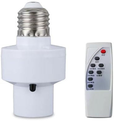 AUklOPVZZ Praktische E27 Lampenfassung mit Fernbedienung. E27 Fassungsfassung, ABS Lampenfassung, Lampensockel und Badezimmer