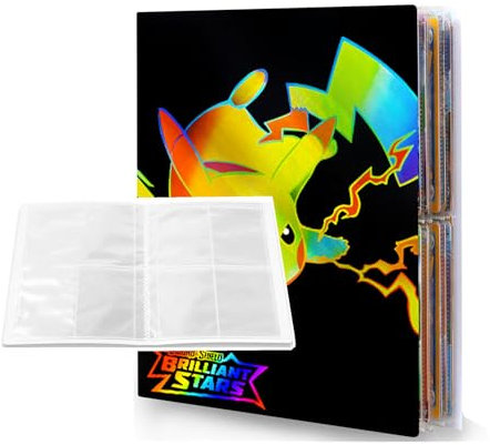 Sammelalbum für Karten 4 Pocket, Sammelkarten Hefte Karten Album, 30 Seiten Hefte für 240 Karten (Album-A3)