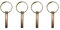 Lot de 4 goupilles de verrouillage M10 en acier inoxydable robuste avec anneau pour tracteurs agricoles, remorques, camions, tondeuses