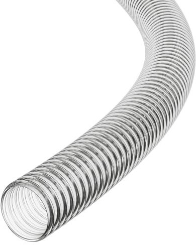 Flexibler Teichschlauch, 28 mm – 1 m lang, transparent, gewellt, für Fische, Garten, Filterpumpe, Marine-Flexi-Rohr