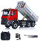 TOUCAN RC HOBBY Échelle 1/14 3348 RC Benne hydraulique 6X6 Châssis en métal 2 vitesses RTR RC Voiture Télécommande Camion à benne basculante NO Lock Light Sound Radio avec batterie
