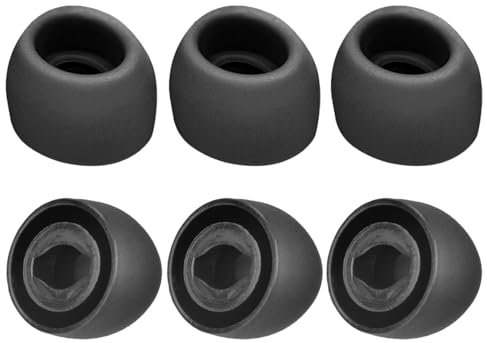 3 paia di Gommini cuffie, tappi per le orecchie in silicone per Samsung Galaxy Buds Pro, Gommini auricolari, Compatibili con Custodia di Ricarica, Protezione da Polvere - Nero