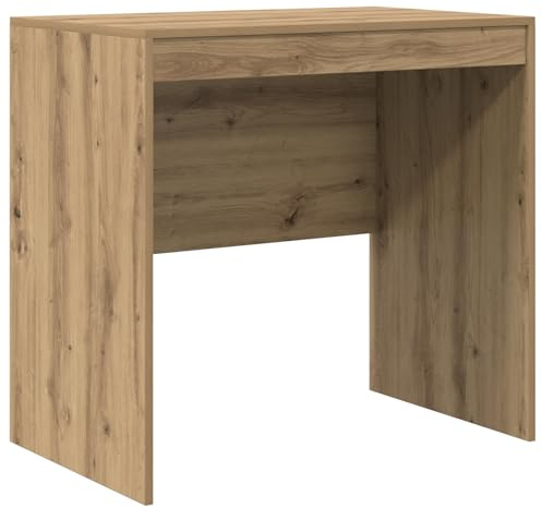 vidaXL Schreibtisch Artisan Eiche | Holzwerkstoff Kompakte Größe 80 X 50 76 cm Ideal für Zuhause & Büro. Schreiben Studieren Klein Minimalistisch Langlebig