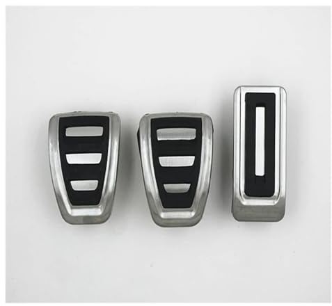 Autopedal, Edelstahl Kraftstoff Bremse Fußstütze Pedal AT/MT Kompatibel Für VW Transporter Multivan T5 T6 Caravelle T6(MT)