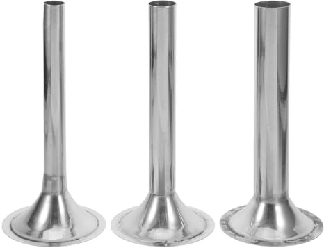 BAZEITFLOW 3 pièces Kit Embouts Inox pour Machine à Saucisses Tubes de Remplissage Acier Résistant Variées Accessoires pour Hachoir Viande pour Saucisses et Boulettes