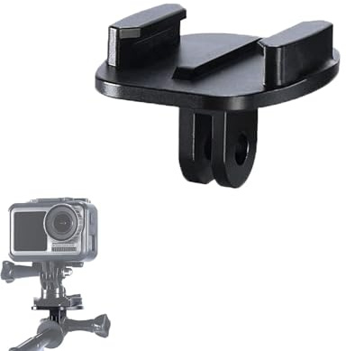 CERFFOOL Stativadapter für GoPro 13 12 11 10 9 für Insta360/DJI Osmo Action Schnellwechselplatte CNC aus Aluminiumlegierung für Action-Kamera-Zubehör (1 Stück)