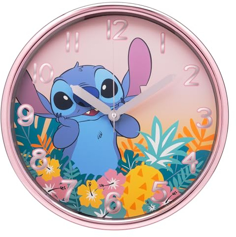 Disney Lilo & Stitch Runde Wanduhr für Kinderzimmer