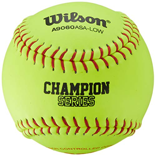 WILSON ASA Fast-Pitch 12 Leather Softball (Pack of 12)