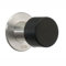 Beslagsboden Türstopper aus gebürsteter Edelstahl/Gummi, Silber/Schwarz, 45 mm