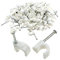 Round White 7mm Cable Clips Secure Fastenings Cables [100 Pack]