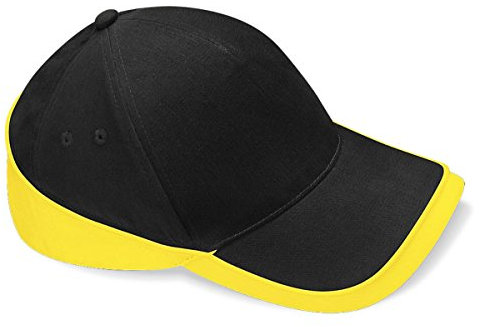 Beechfield Teamwear Cap in Black/Yellow