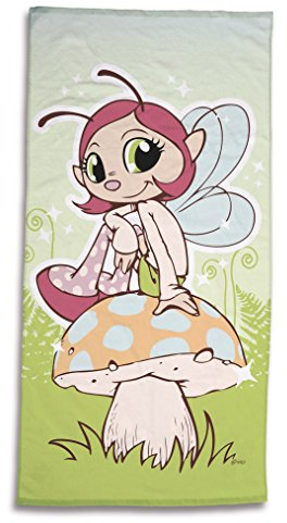 Nici 38065 - Badetuch Feeoly's World Baumwolle Bedruckt, 70 x 140 cm