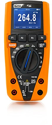 HT-Instruments HT64 - Multimetro digitale TRMS, display a 4 cifre, 6000 digit, data logger, grafico a barre, CAT IV, 1 pezzo