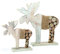 Small Foot Deko-Elch „Baumscheiben“, 2er Set Weihnachtsdekoration, Holz, weiß/natur, 28 x 6 x 30 cm