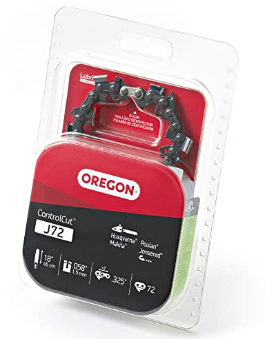 Oregon J72 ControlCut - Cadena de motosierra de 18 pulgadas, compatible con Husqvarna, Makita, Poulan, Jonsered
